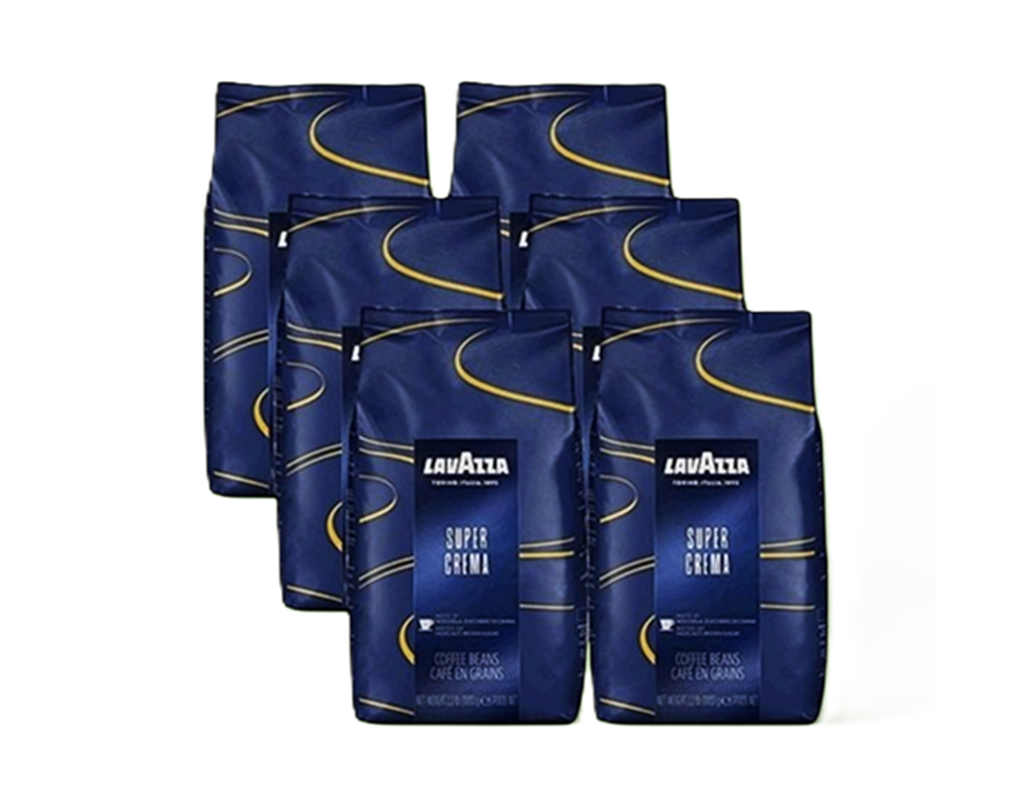 6 ק"ג פולי קפה לוואצה סופר קרמה Lavazza Super Crem